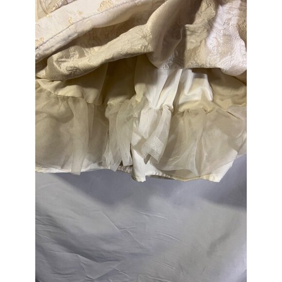 Janie & Jack Dress White Faux Fur Collar Tulle Holiday Party Size 7 Years    E14 - Picture 6 of 7